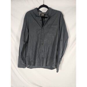 Vans the Wall Mens Button Up Shirt Long Sleeve Dk Gray Skateboard Preppy Y2K L